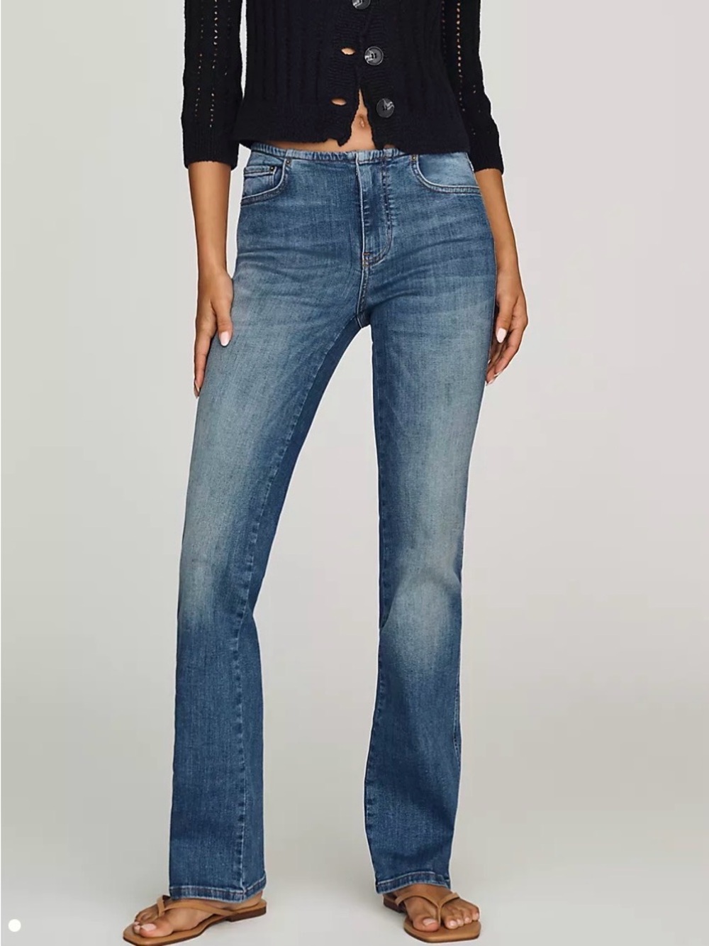 Anthropologie Pilcro Low Rise Flare Jeans size 33 in Color Medium Denim NWT